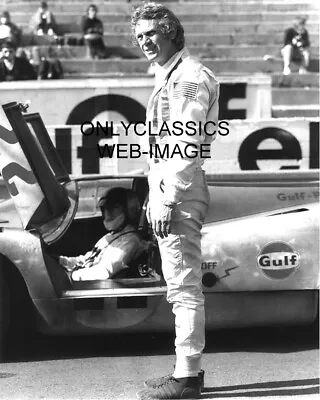 1971 CANDID STEVE McQUEEN LEMANS AUTO RACING 8x10 PHOTO RACING SUIT PORSCHE 917 • $14.41