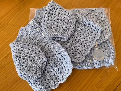 Beautiful Hand Crochet Babies Matinee Jacket • £10