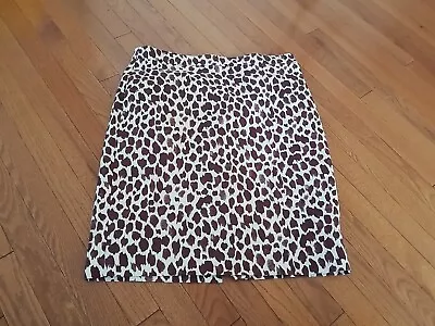 J. Crew No 2 Pencil Skirt In Giraffe Print Bi Stretch Cotton Size 14 • $18.10