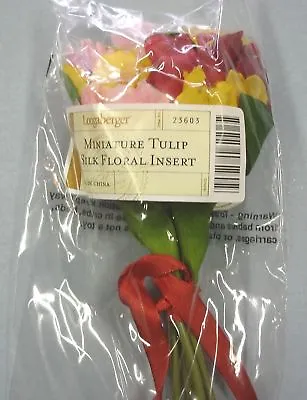 Longaberger Miniature Silk ~ TULIP Mini FLORAL INSERT ~ Flowers For May Basket • $14.95