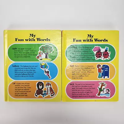 The My-Fun-With-Words Dictionary Set Of 2 Color Illustrated Homeschool 1974 • $19.99