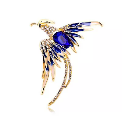 Crystal Enamel Phoenix Bird Brooches Animal Pin For Women Men Brooch Pin Gifts: • £5.35