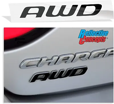 AWD Emblem Overlay Decal Sticker - 2015-2017 Dodge Charger • $7.50