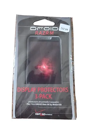 New In Package Motorola Droid RAZR M Display Protectors 3-Pack • $6.99