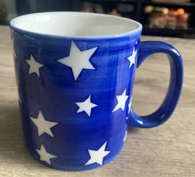 Eddie Bauer Blue & White Stars Patriotic Coffee Mug Preowned  • $9.99
