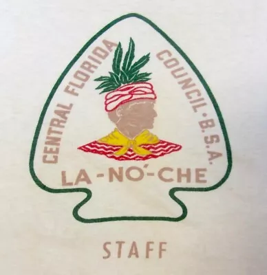 Vintage 1964 CAMP LA-NO-CHE Boy Scout STAFF T-SHIRT Central Florida Area Council • $9.99