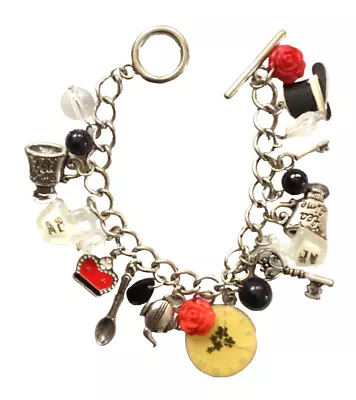 Unbranded Alice In Wonderland  Charms Bracelet Red Black  Vintage? • $16.99