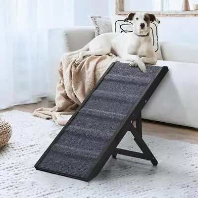 Alopet Dog Pet Ramp Adjustable Height Dogs Stairs Bed Sofa Car Foldable 90cm • $64.88