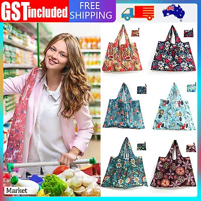 UP 4X Large Reusable Shopping Bag Eco-Friendly Foldable Tote Long Handle Grocery • $5.99