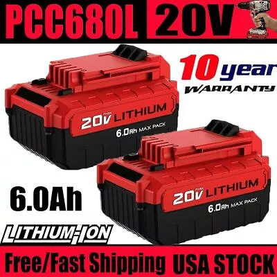 6.0Ah 3.0Ah 20 Volt Lithium-Ion Battery For PORTER CABLE 20V Max PCC680L PCC685L • $23