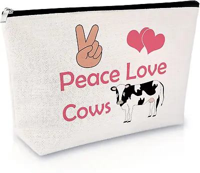 Cow Lover Gift Makeup Bag Cow Owner Gift For Women Friends Animal Lover Gift Cow • £6.80