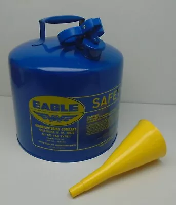 Kerosene 5 Gallon Steel Safety Can Type I Flame Arrester W/ Funnel NEW • $34.99