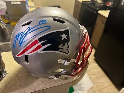 $300 • Buy Mac Jones Autographed Full Size New England Patriots Riddell Helmet