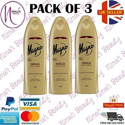 (Pack Of 3)Magno Gold Exclusive Spanish Shower Gel La Toja 550 Ml • $24.67