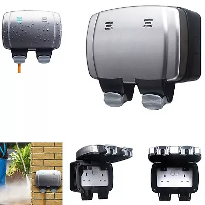 £29.90 • Buy BG Weatherproof Outdoor Electrical Double Switched Steel Power Socket IP66 13A