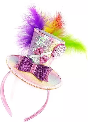 Bnikion Sweet Mini Top Hat Headband With Multicolor Feathers  • $32.77