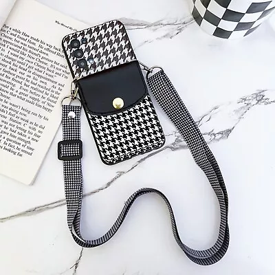 For Various Phone Crossbody Wallet Purse Bag Stand Classic Women Girl Case Cover • £4.79