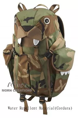 Big Cat Backpack Large Army Camouflage MORN CREATIONS Cheetah Tiger Lion Leopard • $104.99