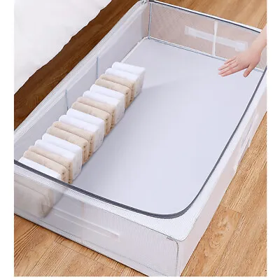 Folding Storage Box Bed Under Drawer Container Waterproof Clothes Storage Box UK • £10.88