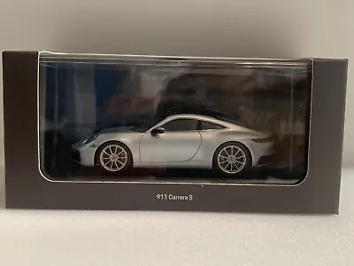 Porsche 911 Carrera S (992) Basel World 2019 Dolomite Silver Minichamps 1:43 • $160