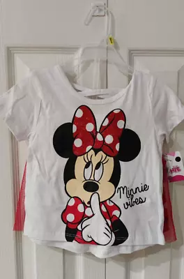 Minnie Mouse Disney Junior 2-Piece Girls Shirt & Tutu Skirt Size 24 Months • $14.99