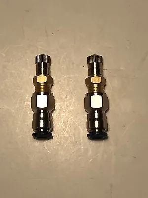 2 Schrader Air Ride Suspension Bag Inflation Fill Valves Push Connect 1/4  Tube • $24.50