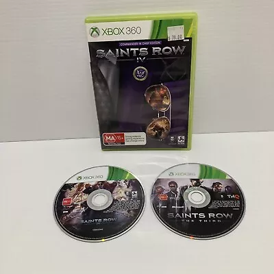 Microsoft Xbox 360 Saints Row IV 4 Commander In Chief Edition + Saints Row 3! • $17.42