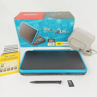 'New' Nintendo 2DS XL Black & Blue Boxed With Original Charger Free Shipping • $279
