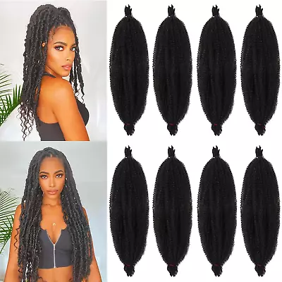 8 Pack Springy Afro Twist Hair 24 Inch Pre-Separated Soft Locs Synthetic Marley  • $28.99