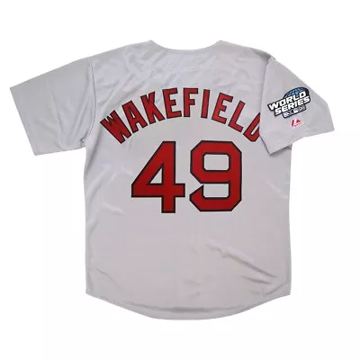 Tim Wakefield 2004 Boston Red Sox Grey Road World Series Jersey Men's (S-3XL) • $129.99