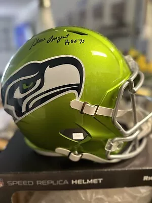 Steve Largent Autographed Seahawks Flash Full Size Replica Helmet Hof 95 Ssm Coa • $250