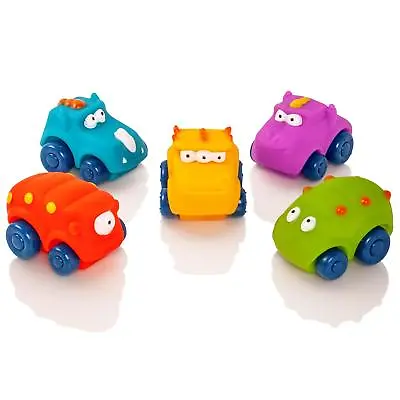 Tippi 5 Monster Movers Soft Play Push-Along Cars Set Baby Toddler Childrens Toy • £10.99
