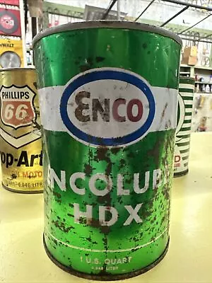 Vintage Enco Encolube HDX Motor Oil 1 Quart • $5