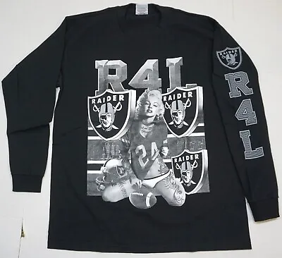 Marilyn Monroe Raiders Long Sleeve T-shirt Raider Nation Tee Men's New • $26.05