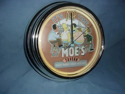 The Simpsons 11” Wall Clock -It's Duff Time At Moe's Tavern -Lights Up Hourly • $39.99
