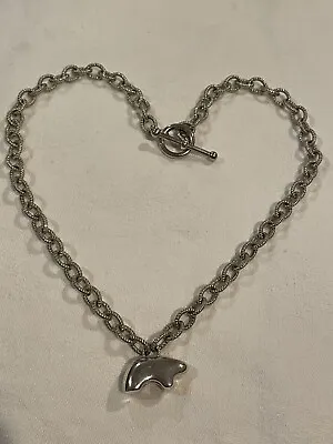 Golden Bear Vail 925 Sterling Silver Chunky Bear Beefy  Necklace Pendant Signed • $265