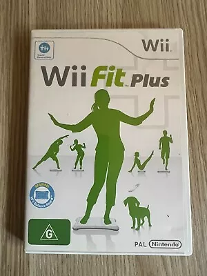 Wii Fit Plus Nintendo Wii Game 2009 PAL G Book Included Fitness Exercise • $9.95