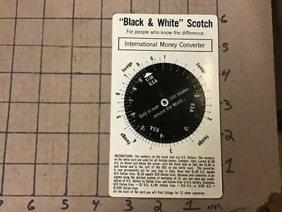 HIGH GRADE -- 1971  BLACK & WHITE  SCOTCH - International Money Convertor SPINS • $27.57