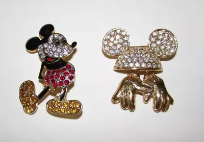 Disney Mickey Mouse Rhinestone Pin Gloves & Hat Brooch • $40
