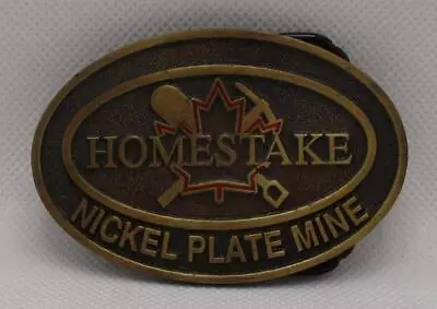 HOMESTAKE Nickel Plate Mine Belt Buckle (3  X 2 ) Mining Dress Accessory For Men • $24.99