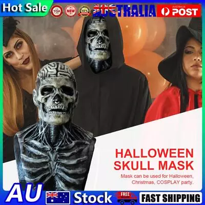 Halloween Scary Skull Mask Silica For Halloween Party Masquerade (Grey) • $17.82