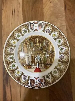 Coalport Prince Charles & Lady Diana 1981 Wedding Plate St Pauls Cathedral Royal • £12