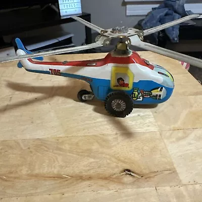 Vintage Tin Litho Helicopter #705 Windup Toy - Super Rare • $42.75