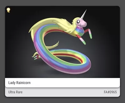 Veve Adventure Time Lady Rainicorn Ultra Rare Sold Out NFT FA #965 • £530.81