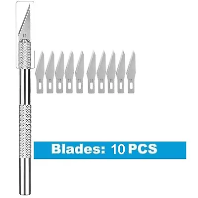 Exacto Knife Set 10 Blade Refill Xacto For Leather Craft Pen Hobby Cutter Razor • $13.70