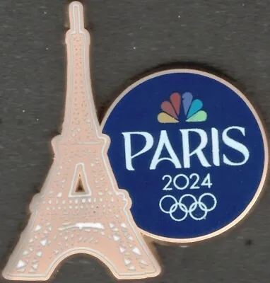 Nice 2024 Paris NBC Logo Eiffel Tower Olympic Media Collector Pin • $14.95