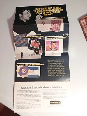 6 ELVIS PRESLEY 29-CENT STAMPS - UNUSED And Order Form 1993 • $10