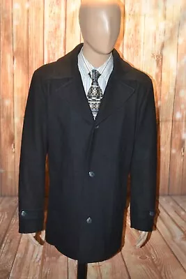 Jos A Bank Men Executive Collection Wool Blend 3 Button Coat Sz L • $72.25