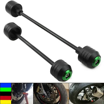 For KAWASAKI NINJA ZX6R ZX10R Front Rear Axle Crash Protector Wheel Fork Slider • $39.91