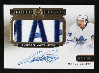 2020-21 Upper Deck The Cup Limited Logos 5/10 Auston Matthews #LL-MA Auto • $1020